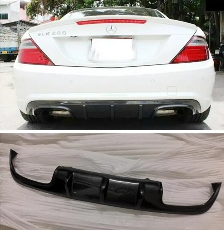 Задний бампер из углеродного волокна спойлер крышка диффузора багажника для Benz