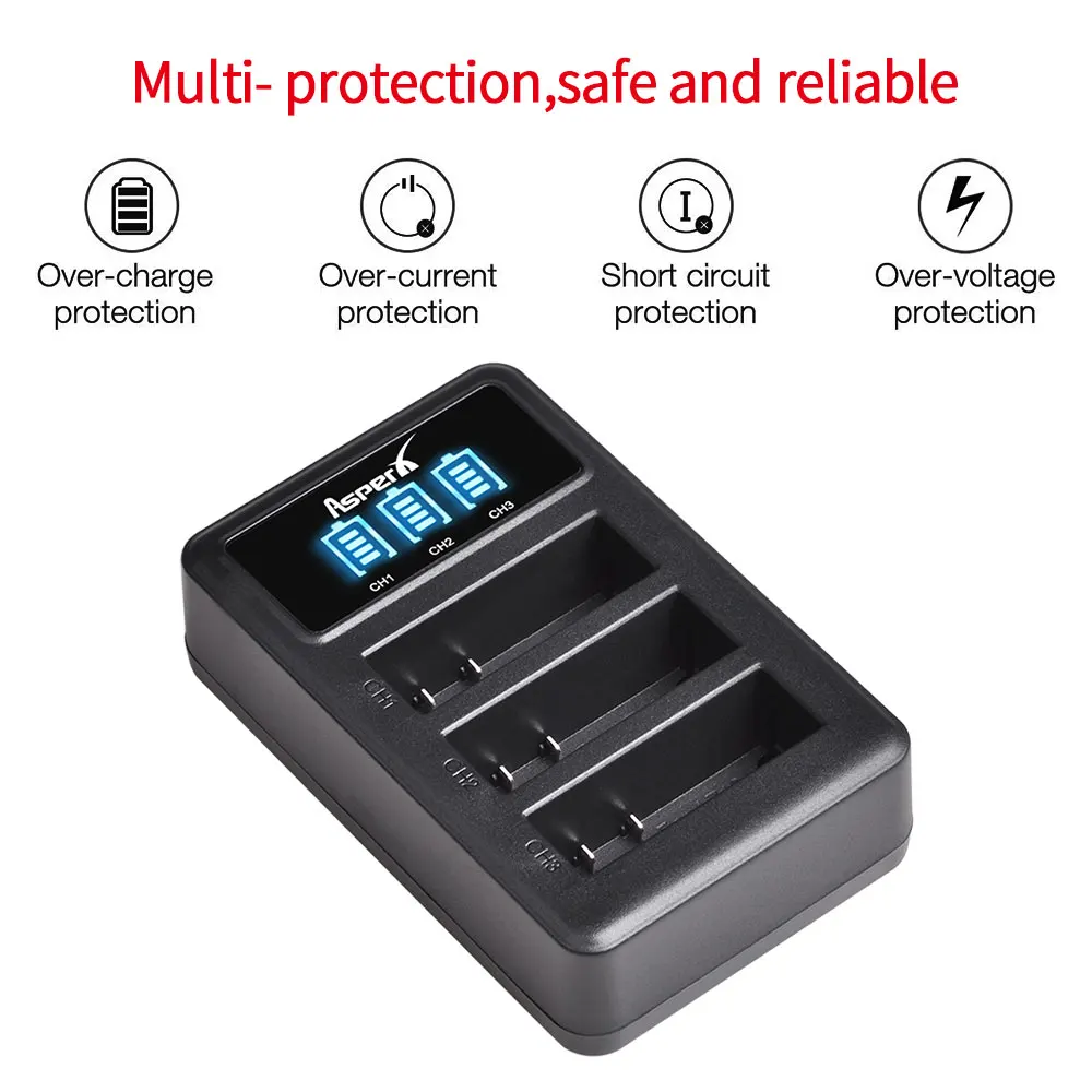 1400mAh AZ16 Bateria AZ16-1 AZ 16 Battery For Xiaomi YI lite 2 4K 4k + LED 3slots Charger For Xiao yi 4k Action Camera Accessory