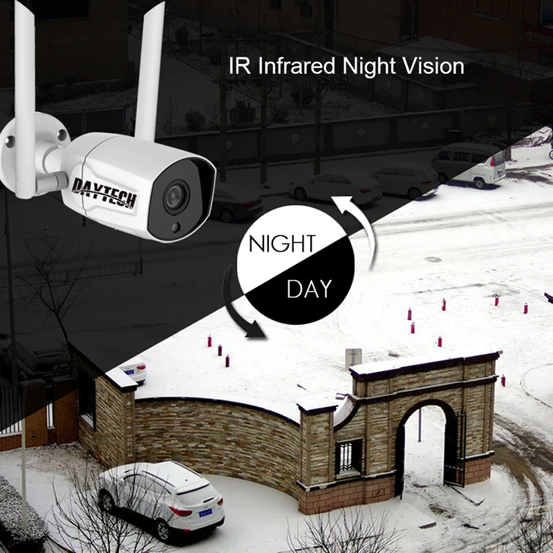 DAYTECH 1080P IP wifi камера CCTV; аудио домашняя камера видеонаблюдения наружная/Внутренняя камера 2MP Водонепроницаемая IP65 двухстороннее аудио