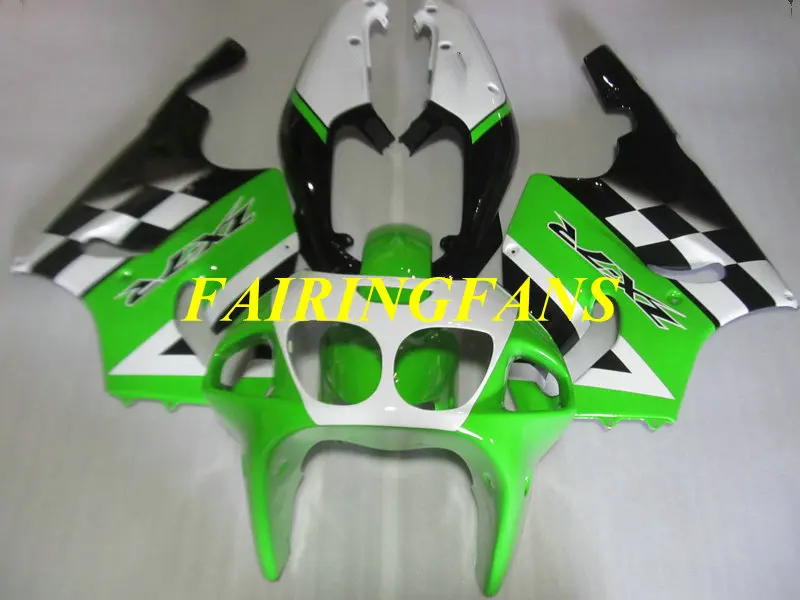 Комплект обтекателей для мотоцикла KAWASAKI Ninja ZX7R 97 00 03 ZX 7R 1997 2000 2003 Зеленый Белый