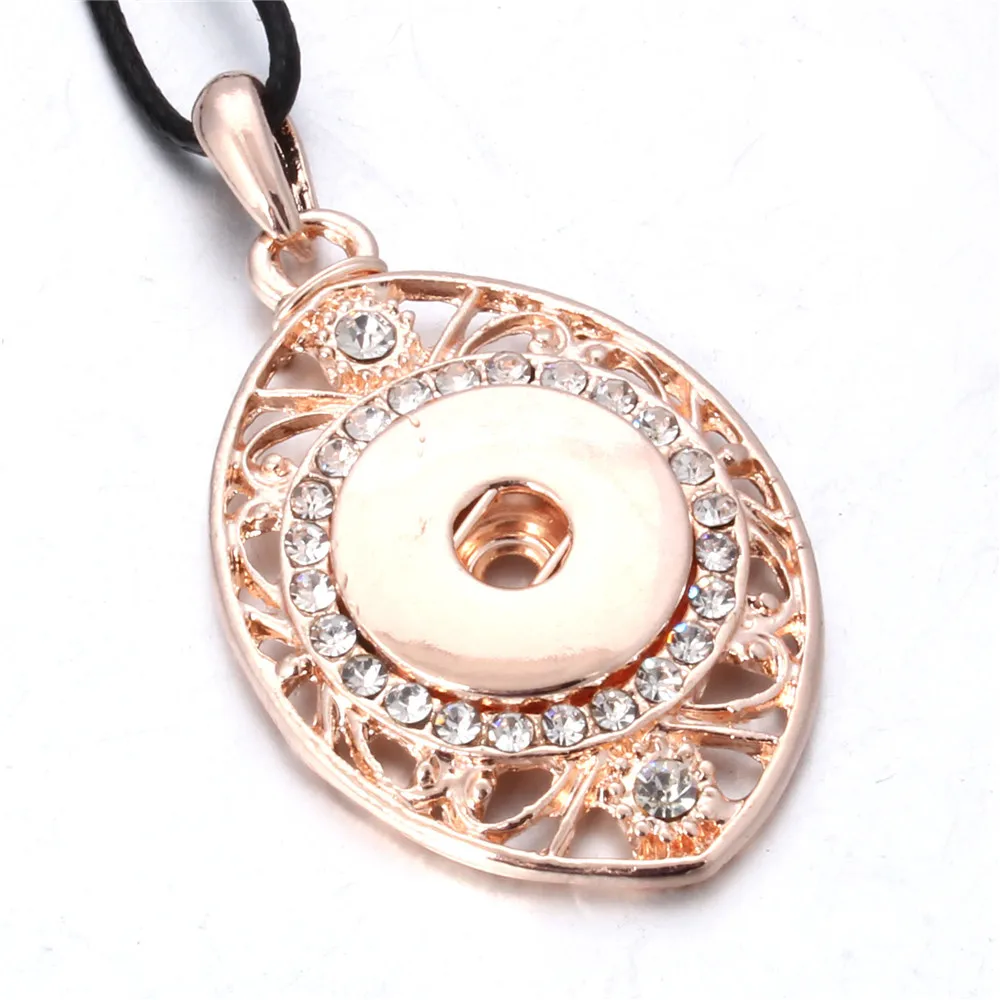 Silver Color Rose Gold Eye Snap Button Necklace Jewelry Fit 18MM Pendant Wedding Gift For Women | Украшения и аксессуары