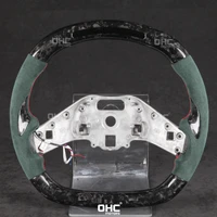 led carbon fiber steering wheel compatible for chevrolet c8