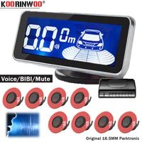 koorinwoo flat 16 5mm human voice buzzer parktronic with lcd screen car parking sensors 468 car radar detector car assistance