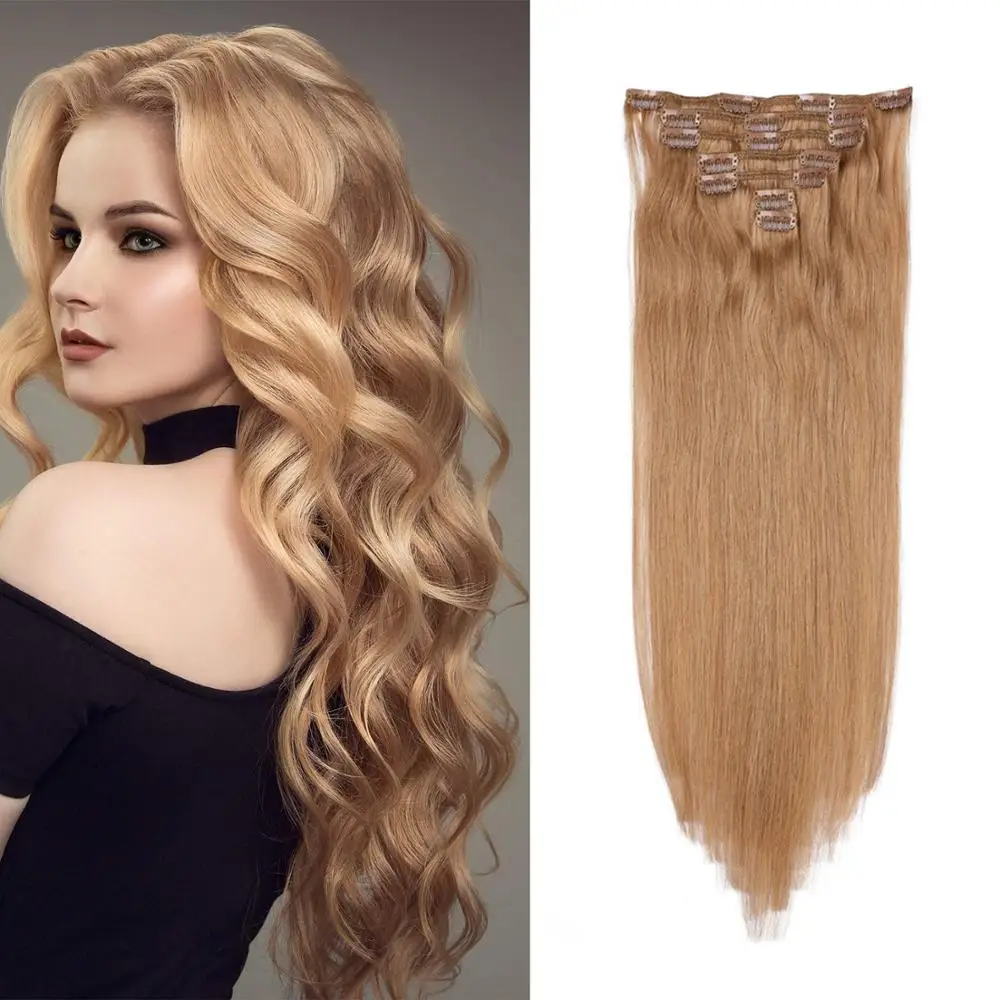 Strawberry Blonde Clip in Hair Extensions 18