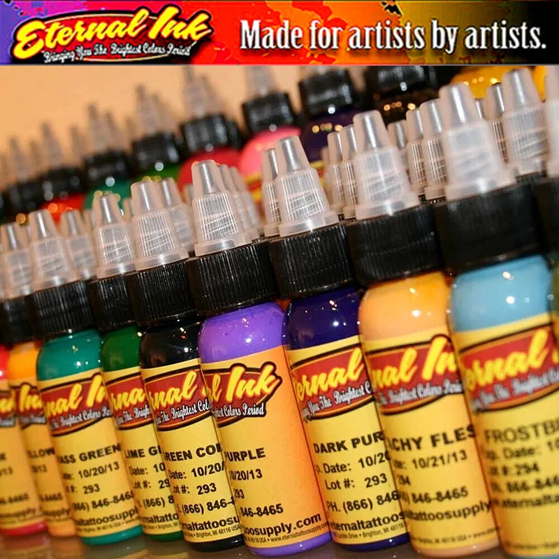 Оптовая продажа Новое поступление 30 мл/бутылка 16 цветов стойкие тату чернила