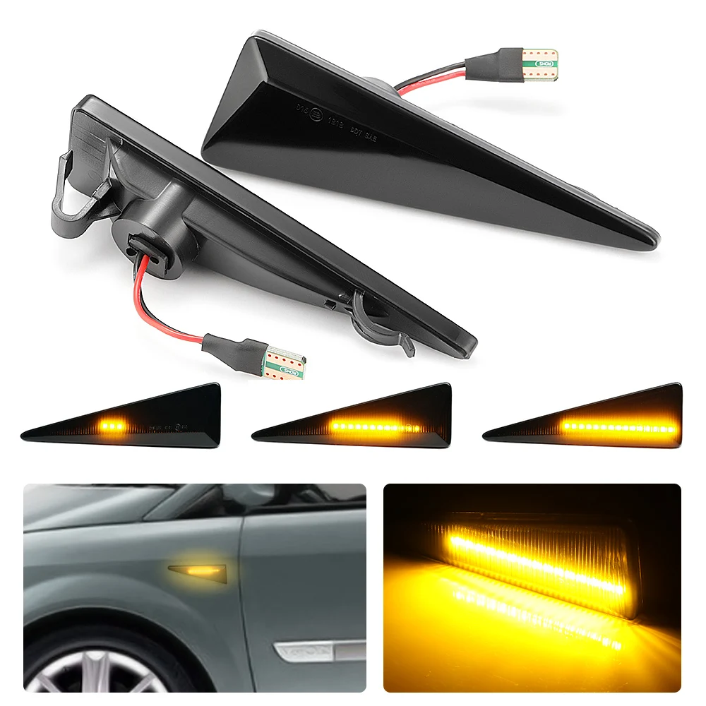 2 шт. динамический Янтарный светодиодный боковой маркер светильник Тель поворота