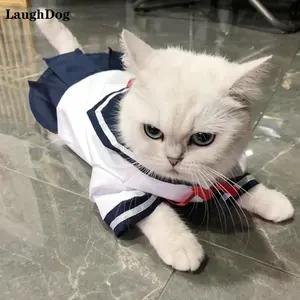 Pet JK Uniform Cat Dog Clothes Cosplay Costume Sailor Uniform Cute Skirt For Small Dogs Cats Clothes Blouse Puppy Kitten Shirt