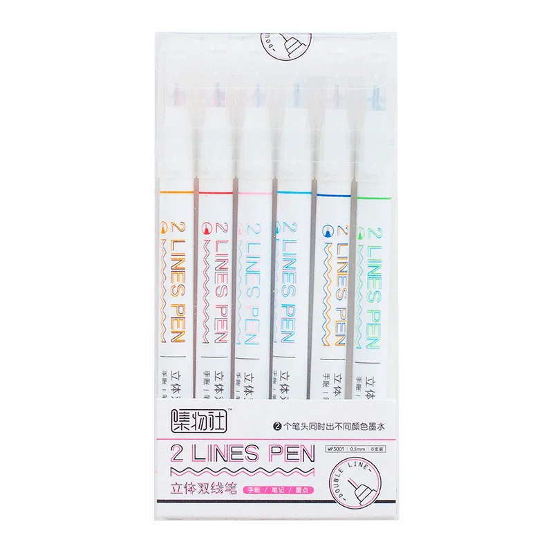 1 шт. одноцветная двойная ручка креативный маркер дневник записная книжка