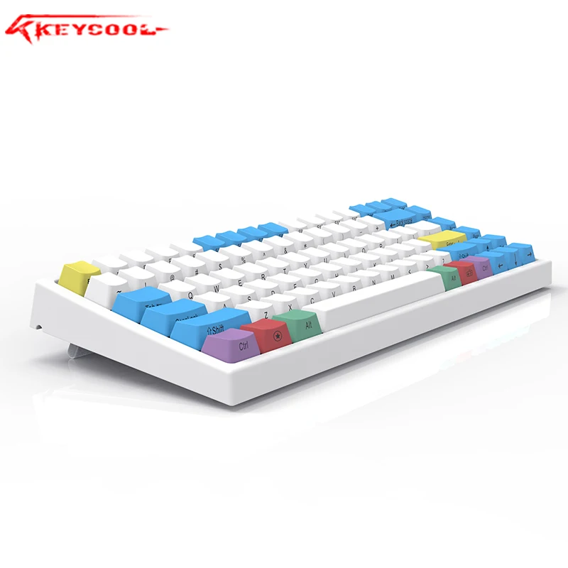 Keycool 84RGB подсветка механическая клавиатура PBT keycap Gateron Hotswaple переключатель
