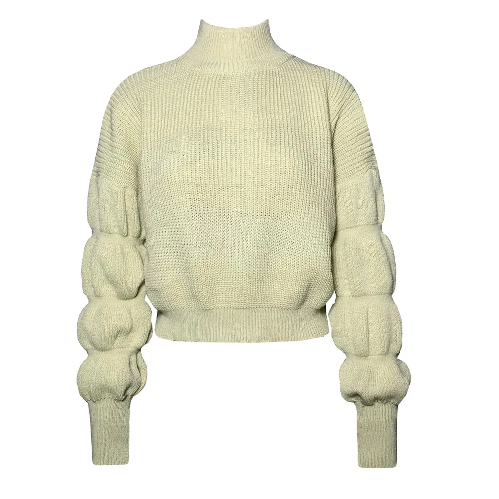 

SWEETKAMACasual Fluorescent Green Knitted Sweater Winter Women O Neck Autumn Long Sleeve Pullover Tops Jumper Streetwear