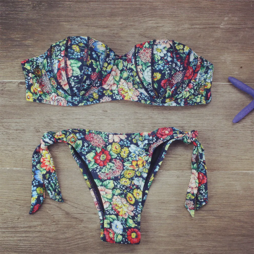 Купальники в форме ракушки женские Лоскутные стринги комплект бикини