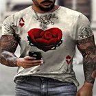 Мужская футболка с коротким рукавом, с круглым вырезом и принтом в виде Розы и красного персика, 130-6XL, повседневная, для лета, 2021
