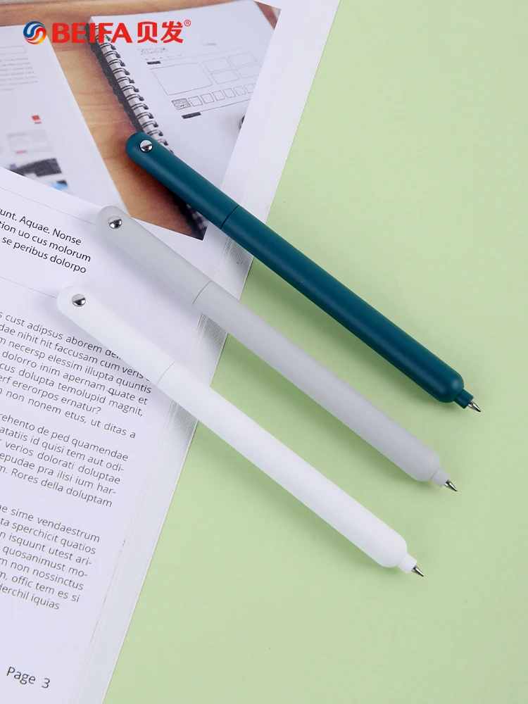 

2022 Minimalist Gel Pen Rotating Sign Writing Heavy Hand Feel Black Remarks Mathematics Boxed Simple Water-Based