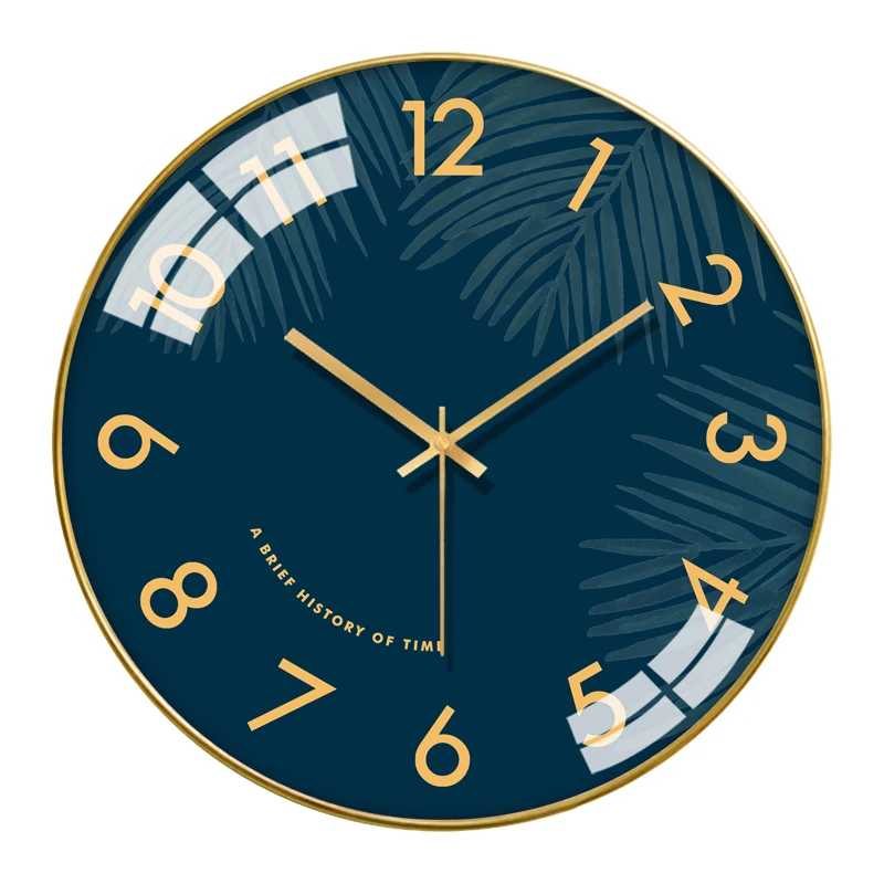 

Modern Silent Bedroom Glass Wall Clock Simple Round Wall Clock Digital Home Art Decor Modern Klok House Decoration