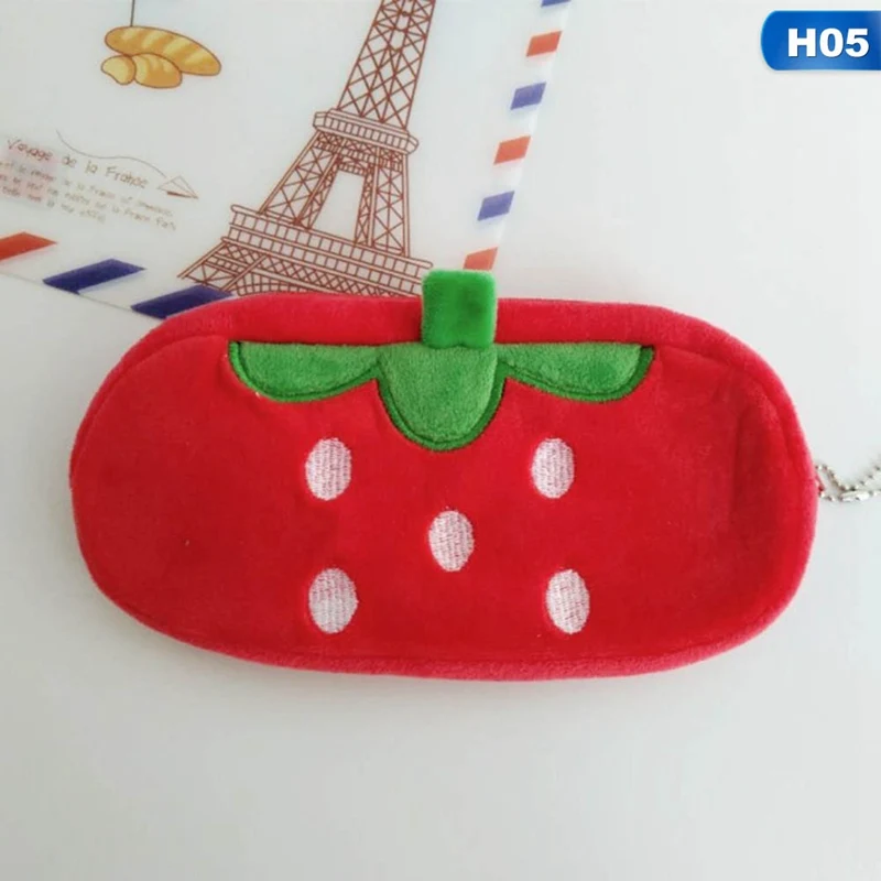 Кавайная креативная коробка для карандашей с фруктами милая мягкая Фотосумка