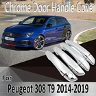 Декоративные Хромированные наклейки для Peugeot 308 T9 SW GT 2014  2019 2015 2016