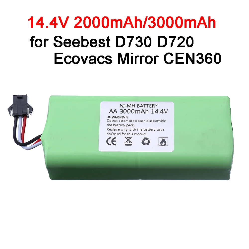 14 4 V 2000mah/3000mah NIMH аккумулятор для Seebest D730 D720 Ecovacs Mirror CEN360 Запчасти робота-пылесоса -