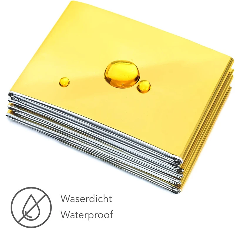 

Outdoor WaterProof Emergency Survival Rescue Blanket Foil Thermal Space First Aid Kit Sliver Rescue Curtain Military Blankets