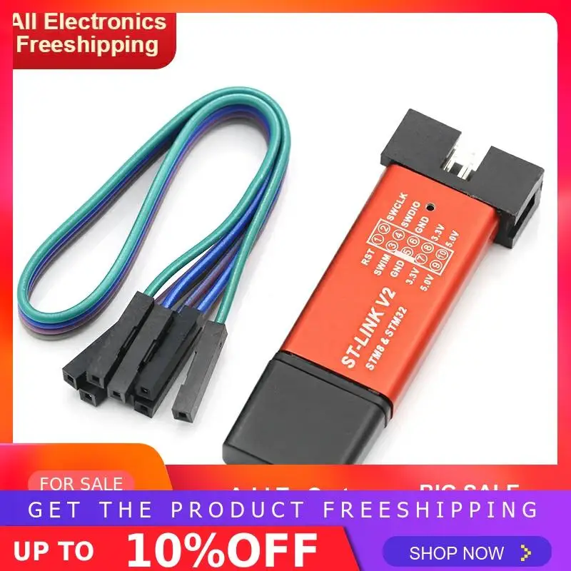ST LINK Stlink ST-Link V2 Mini STM8 STM32 симулятор скачать программист Программирование с крышкой DuPont кабель