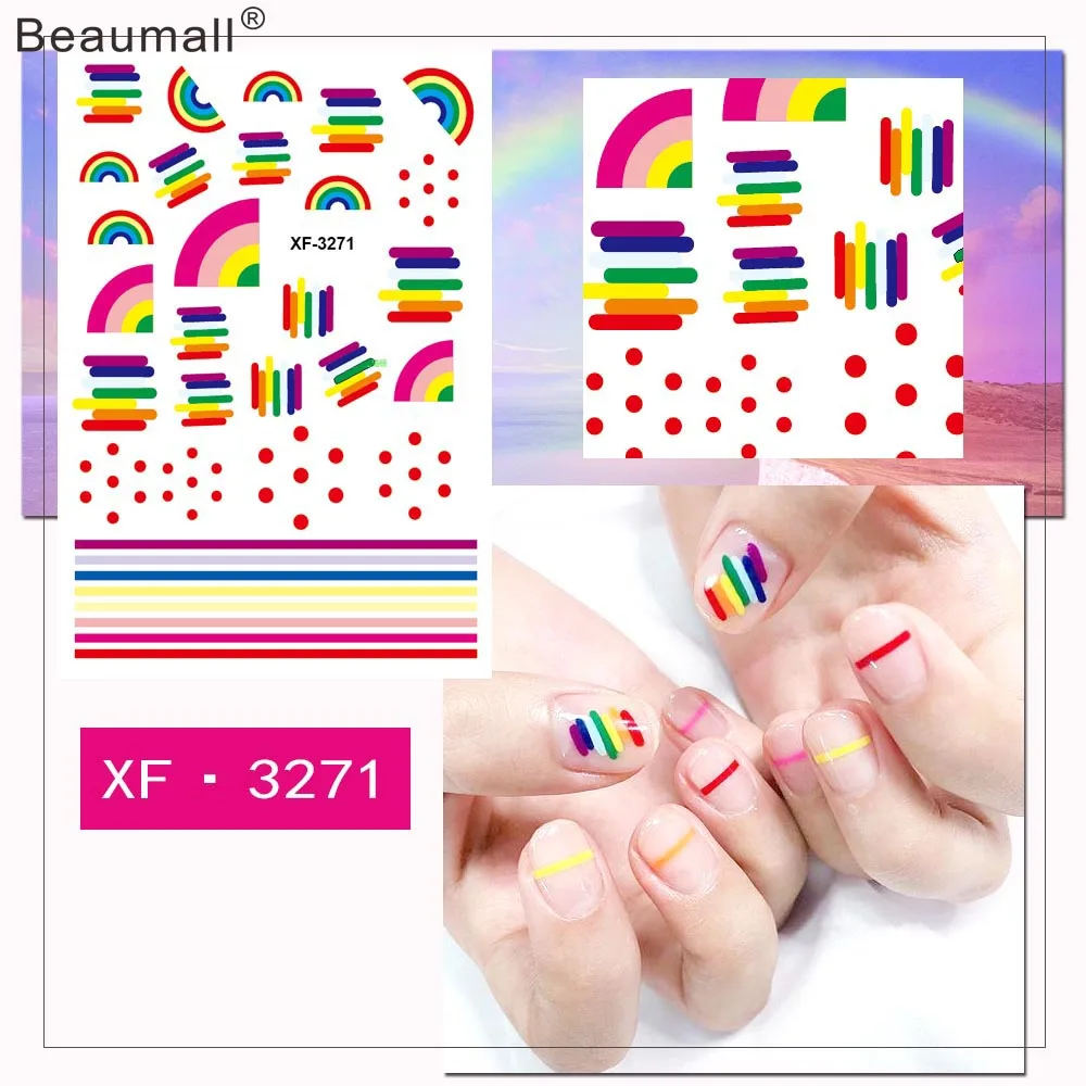 

Стикеры для ногтей с элегантными рисунками