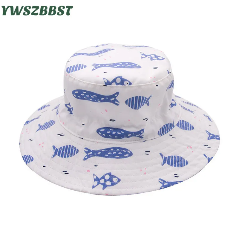 

New Fashion Children Sun Cap Striped fish Baby Boys Sun Hat Spring Summer Kids Hat Children Hat Outdoor Caps for Girls