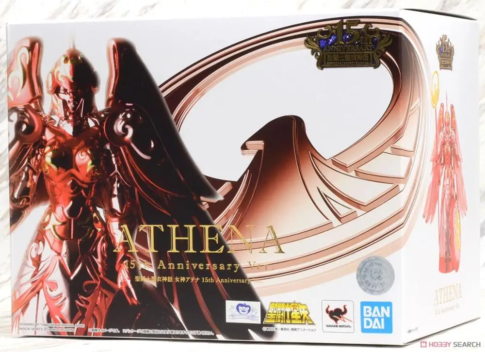 

original Bandai 15th Anniversary edition Saint Cloth Goddess Athena Form Saint Seiya Metal Armor Action Figure high quality