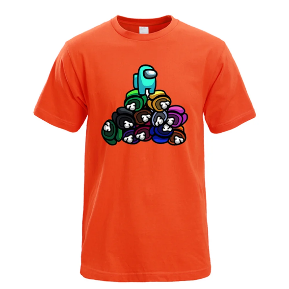 

Game T Shirt For Men Impostor Crewmates Funny male Cotton Shirts O neck Camisas Summer Tops Tee yellow unisex Short Sleeve shirt