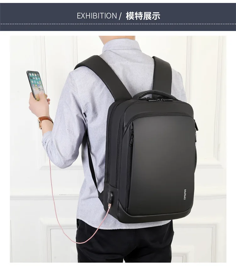 WENYUJH рюкзак для ноутбука мужские рюкзаки бизнес ноутбук Mochila водонепроницаемый рюкзак usb зарядка сумки Дорожная сумка
