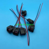 200 pcs fuel injector connector wiring plugs clips ev6 ev14 fuel injectors uscar connector with 16awg 20cm redblack wire