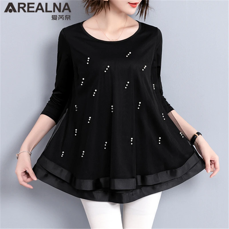 Женские топы и блузки 2019 осенняя шифоновая блузка с цветочной вышивкой кружевом