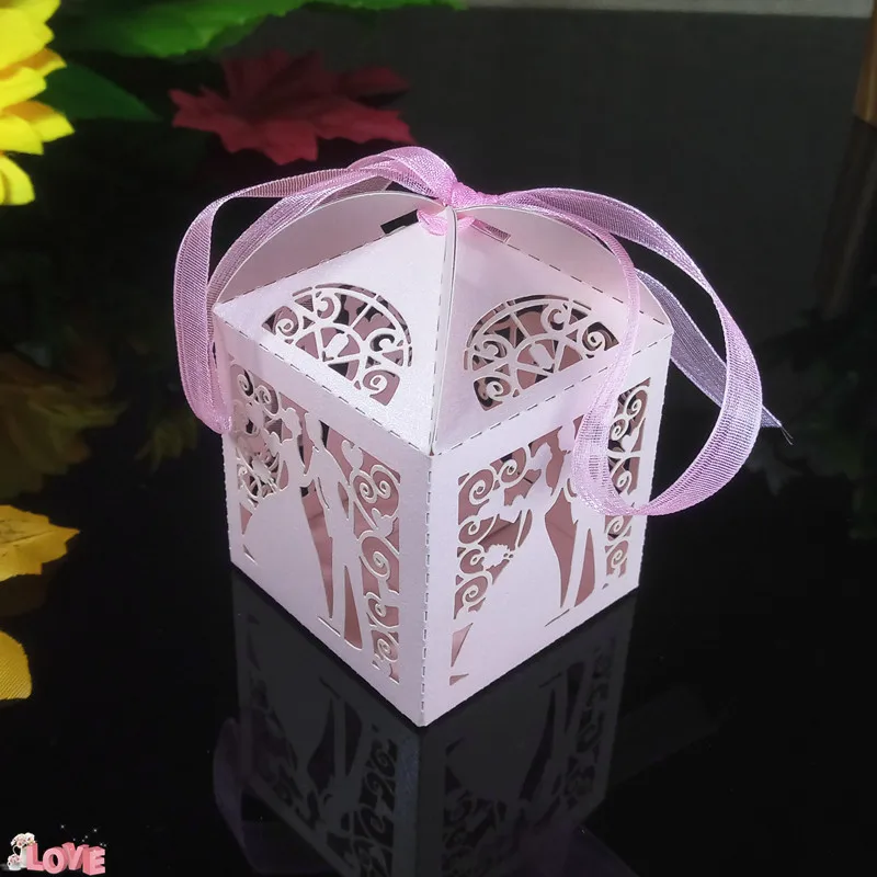 50 шт. коробка конфет для свадьбы с узором жениха невесты Романтические свадебные