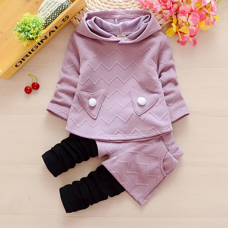 2019 Newest Children casual clothes sets Girl's spring autumn clothing toddler hoodies+pants 2pcs sports suits | Детская одежда и