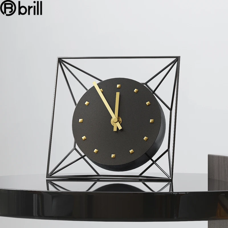 

Индивидуальные часы для студентов, настольные часы с прикроватным орнаментом, креативные маленькие бесшумные настольные часы 6 дюймов, акс...