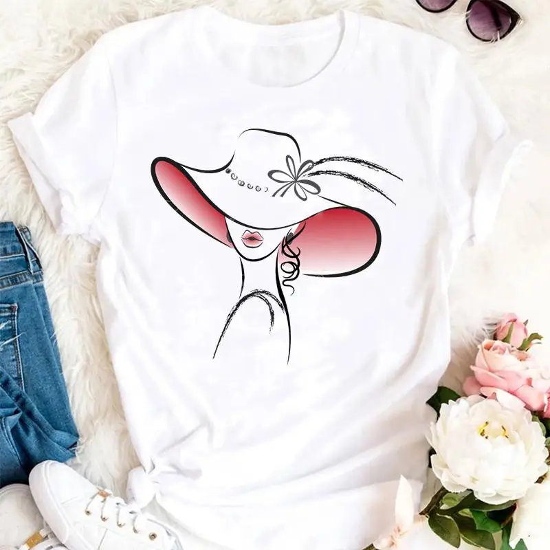 

Women Abstract art style Summer Funny Beach 90s Trend Ladies Cartoon Clothes Tshirts Fashion Graphic Top Lady Print Female Tee