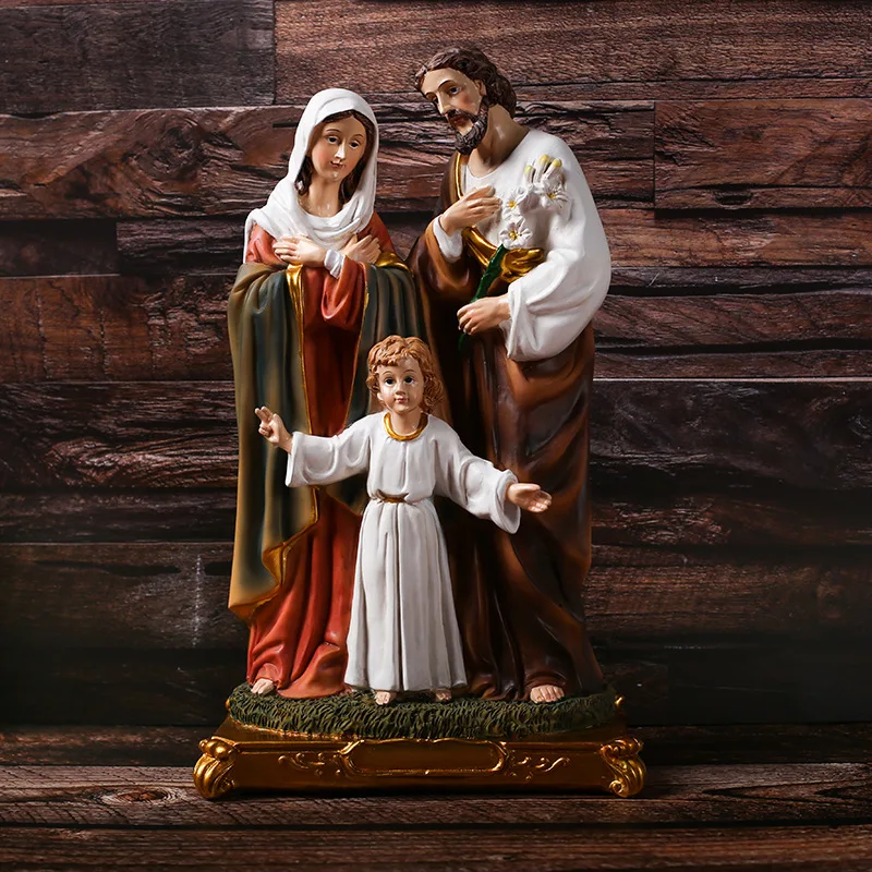Jesus family decoration statue sculpture height 31cm resin crafts home ornaments
