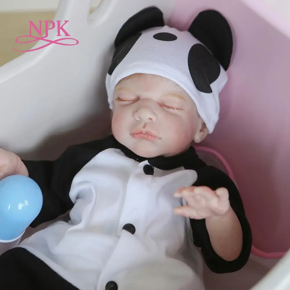 NPK 48 см Спящий ребенок мягкое тело 100% ручная работа детальная картина