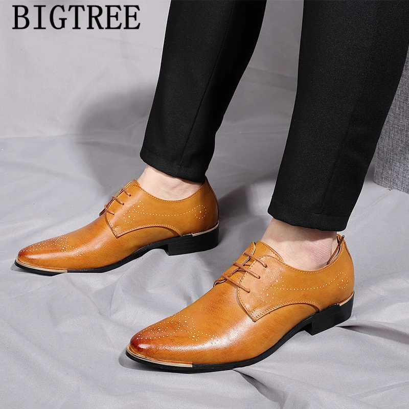 Туфли-оксфорды мужские кожаные элегантная обувь модные | Обувь