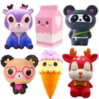 Kawaii Медведь сжимаемые игрушки Сжимаемый олень мороженое Кот медленно Восстанавливающий форму крем ароматизированные снятие стресса игрушки для детей Поп Ит