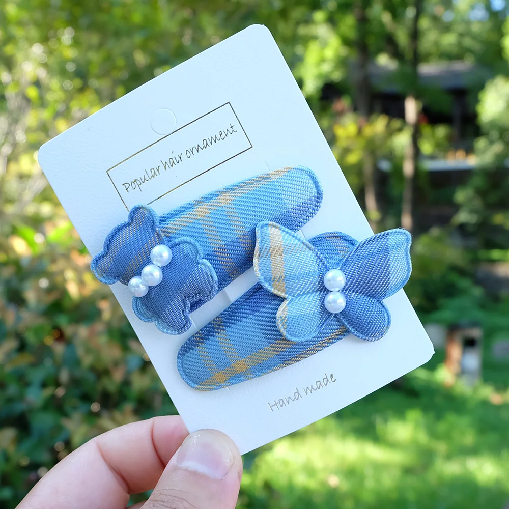 2 шт./компл. заколки для волос в виде медведя и бабочки |