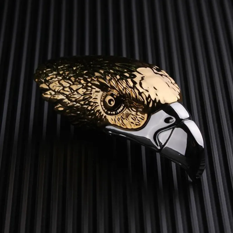 

Creative Personality New exotic Inflatable Lighter Open Flame Gas Lighter Eagle Head Metal Cigar Lighter