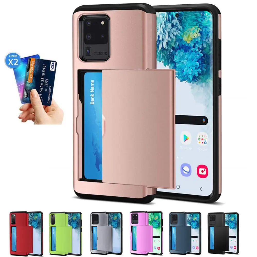 

Business Phone Cases For Samsung Galaxy S20 Ultra Case S20+ Slide Armor Wallet Card Slots Holder Cover For Samsung S20 Plus