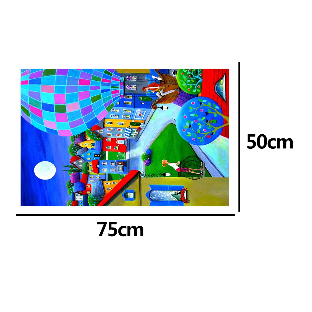 

Adults Children Educational Assembling Game Puzzle Cartoon Buildings 1000pcs Jigsaw Puzzle Game Interesting Toys