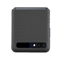 genuine aramid fiber phone case for samsung galaxy z flip f700f f700u protective shell cover real thin carbon fiber cases