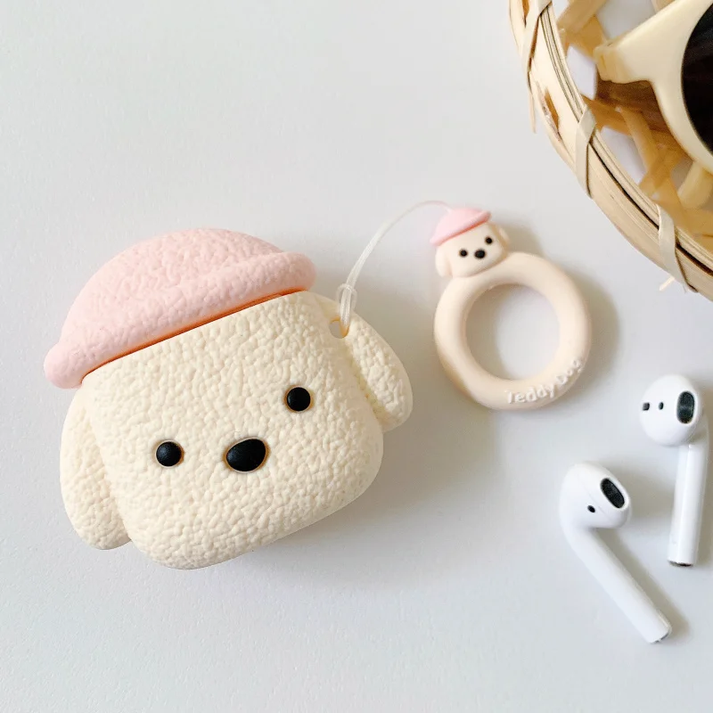 Style 1 Милый мультфильм щенок силиконовый AirPods зарядная Коробка Чехол беспроводные наушники чехол для Air Pods крышка гарнитура чехол для наушников - Цвет: Style 1