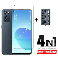 4 in 1 for oppo reno 6 5g glass for reno 6 5g tempered glass screen protector for oppo a54 a74 a94 reno 5 lite 6 5g lens glass