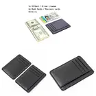 Для мужчин держатель для карт из искусственной кожи 6 карт ультра-тонкий чехол из зернистой кожи с рисунком бумажник SEC88