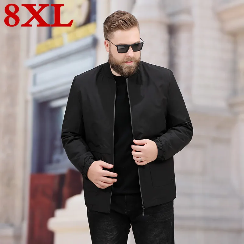 Новинка большого размера плюс 8XL 7XL 6XL 5XL мужские весенние и осенние куртки пальто
