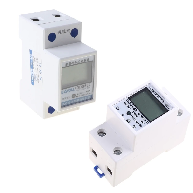 Однофазный измеритель энергопотребления с ЖК-дисплеем ваттметр квтметр 230 В