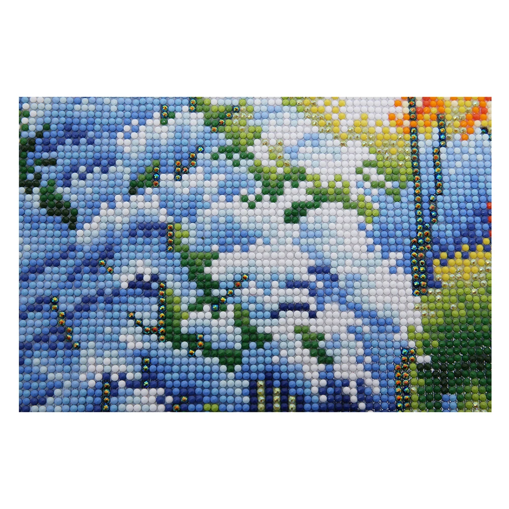 

LZAIQIZG Full Round Diamond Painting Color Tree AB Drill Brush Glue Canvas Diamond Embroidery Scenic Home Decor Dropship 25x35cm