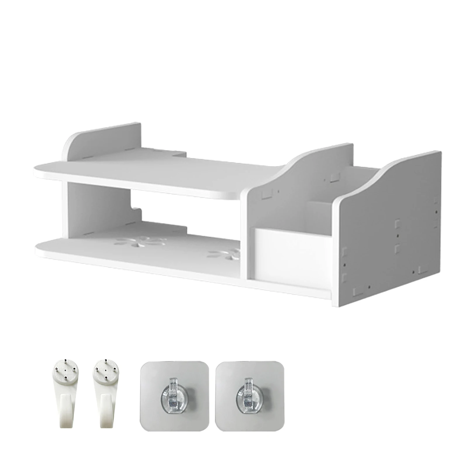 

Office Cabinet DVD Flat Large Capacity Living Room Remote Control Wall Mount Storage Organizer WIFI Display TV Box Shelf Home
